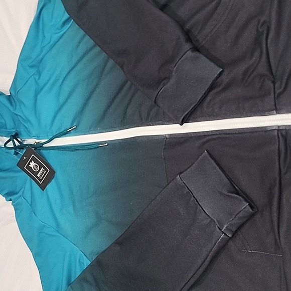 Etcyy Sweatshirt Active Streetwear Zipper Ombre Jacket. M - Picture 8 of 13